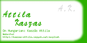 attila kaszas business card
